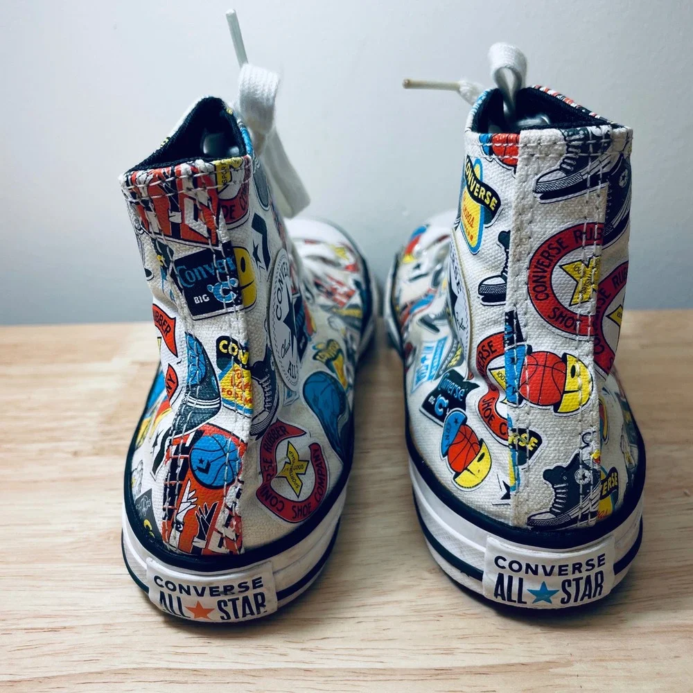 Converse Chuck Taylor All Star High Top Sticker Collage Print Junior 3